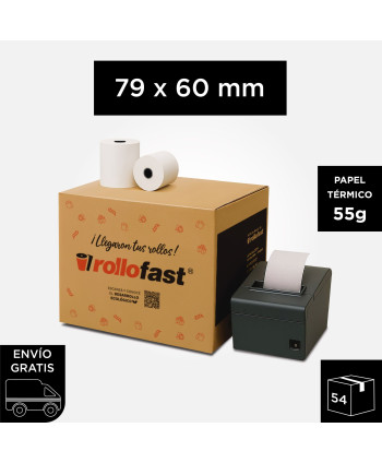 Rollo Térmico 79mm x 60mm...