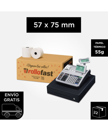 Rollo Térmico 57mm x 75mm...