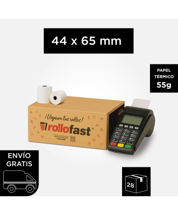 Rollo Térmico 44mm x 65mm...