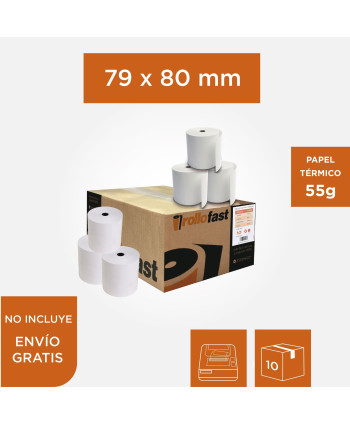 Rollo Térmico 79mm x 80mm...