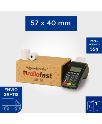 Rollo Térmico 57mm x 40mm...