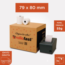 Rollo Térmico 79 x 80mm 55g...