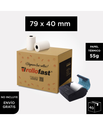 Rollo Térmico 79mm x 40mm -...