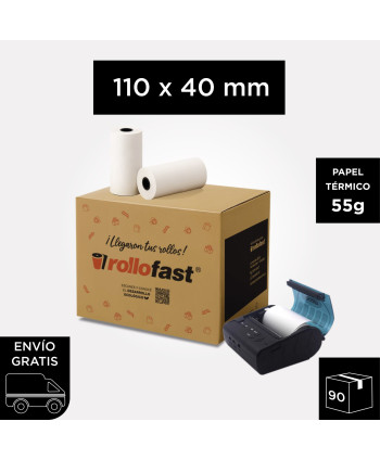 Rollo Térmico 110mm x 40mm...