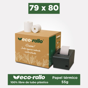 Eco-Rollo Térmico 79x80mm...