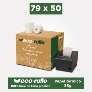 Eco-Rollo Térmico 79 x 50mm...