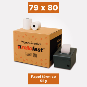 Rollo Térmico 79 x 80mm...