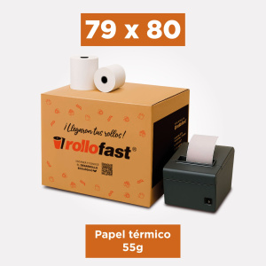 Rollo Térmico 79 x 80mm...