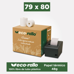 Eco-Rollo Térmico 79 x 80mm...
